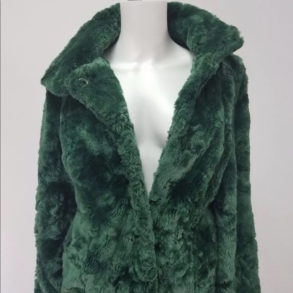 H&M GIA TEDDY FAUX FUR FLEECE COAT JACKET M L